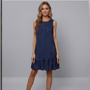 Polka Dot Ruffle Hem Dress